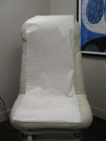 Room D110/12/13 Derm Exam, 1--Midmark 622 Electric Positional Exam Chair - White Leather
