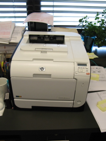 Room B106; Brother Laser Color Printer / Model HL-L8260 CDW; HP Officejet 4215 All In One; Kodak Perfect Page Scanner; Dymo 450 Label Maker