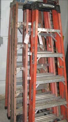 lot--2- ft Fiberglass ladders--10 ft. And 12 ft. *** PLEASE NOTE: This lot is offered subject to bulk bid offer on lot 118 - 2
